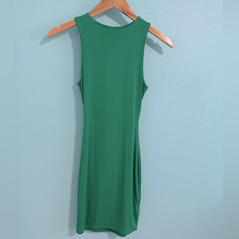 NWT Naked Wardrobe Green Midi Dress SIZE XS